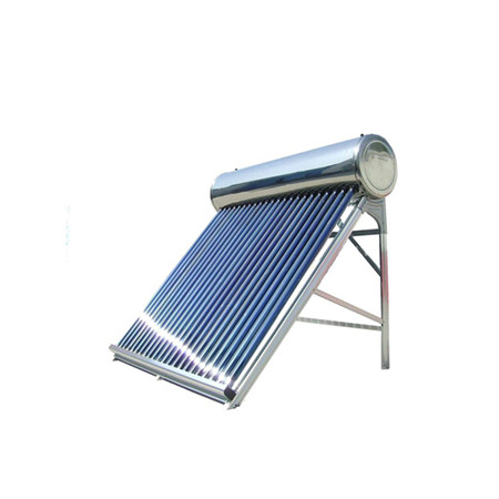 Il sistema di scaldacqua solare pressurizzato diviso è costituito da un collettore solare a piastra piana, un serbatoio di accumulo verticale dell'acqua calda, una stazione di pompaggio e un vaso di espansione
