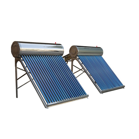 Scaldacqua solare da tetto in acciaio inossidabile con collettore solare a piastra piana e serbatoio in poliuretano ad alta densità
